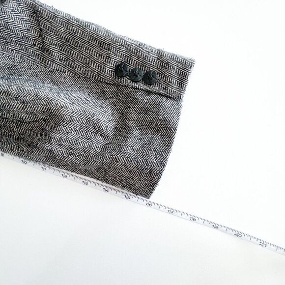 Circle S Western Boise Coat Blazer Black Herringbone Silk Sport Coat Men’s 50R - Picture 7 of 10